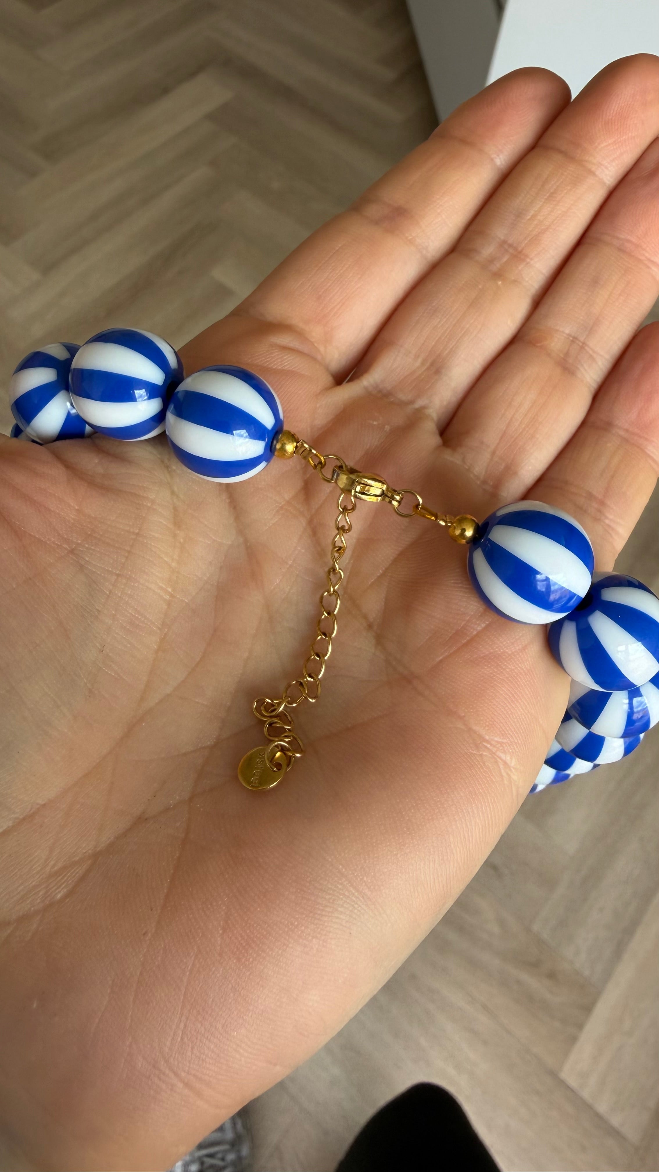 Chunky balls necklace - Blue circus