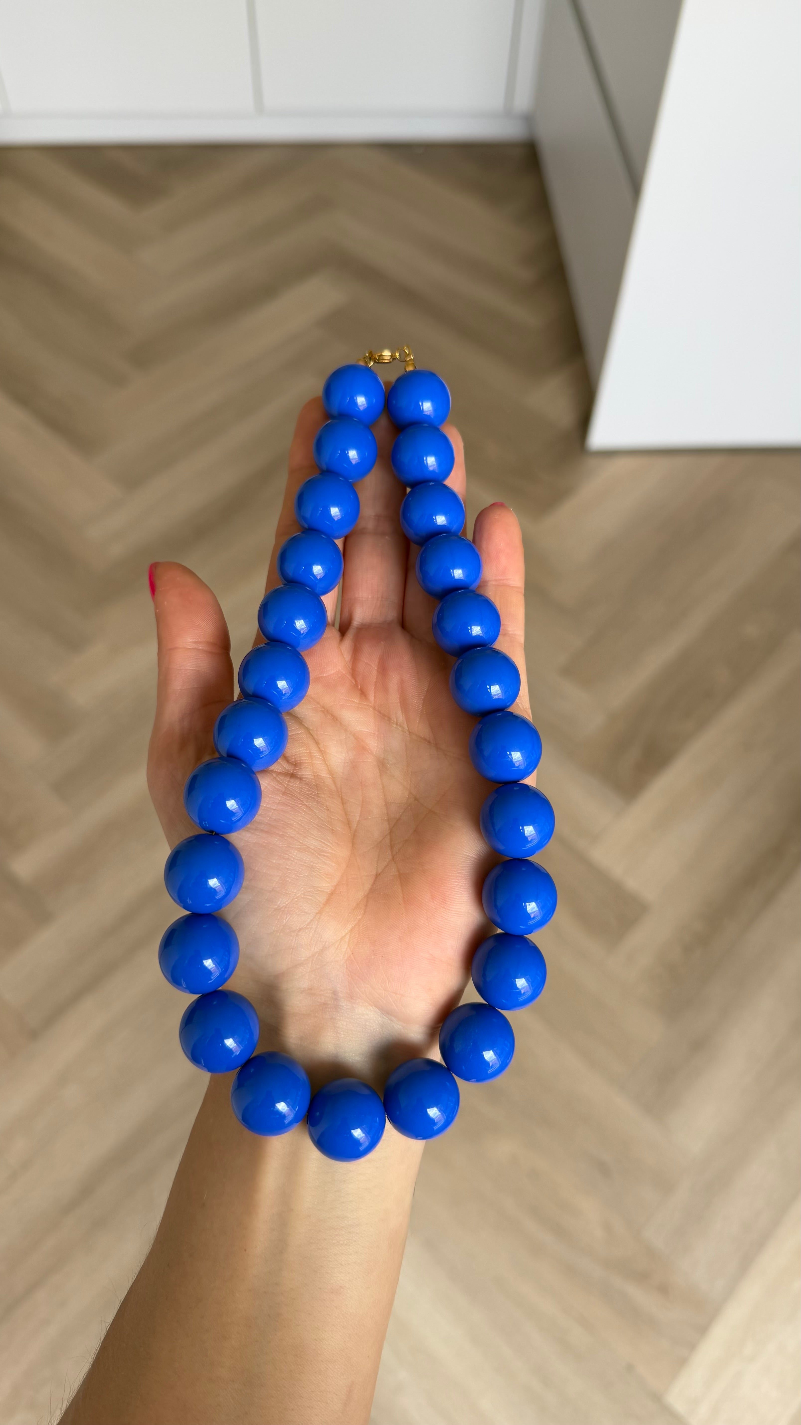 Chunky balls necklace - Cobalt