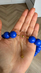 Chunky balls necklace - Cobalt