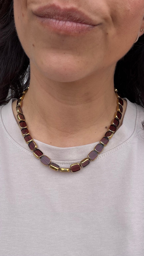 Acrylic necklace - Sugar Honey