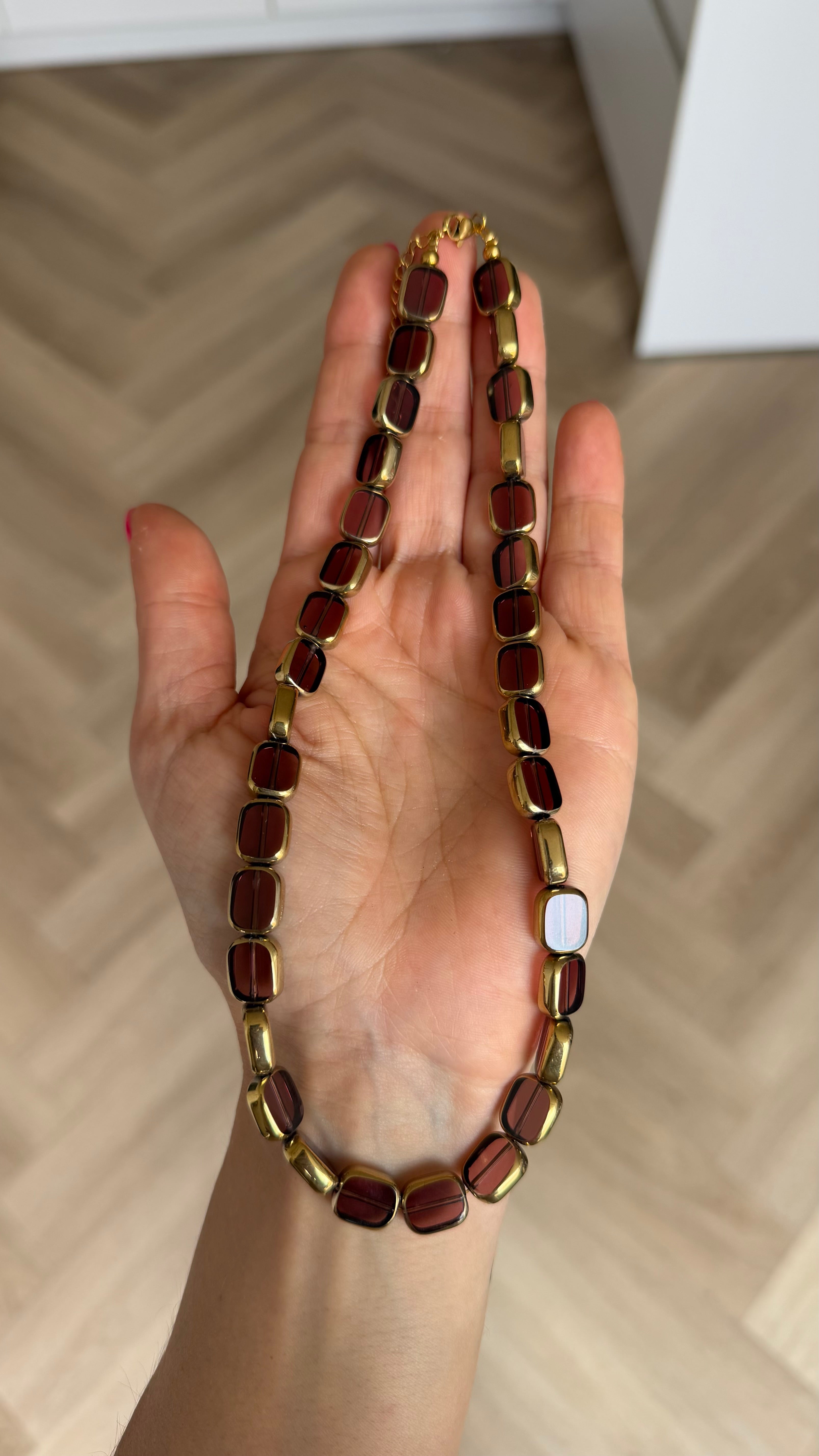 Acrylic necklace - Sugar Honey