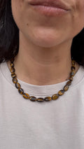 Timeless necklace - Tiger eye oval