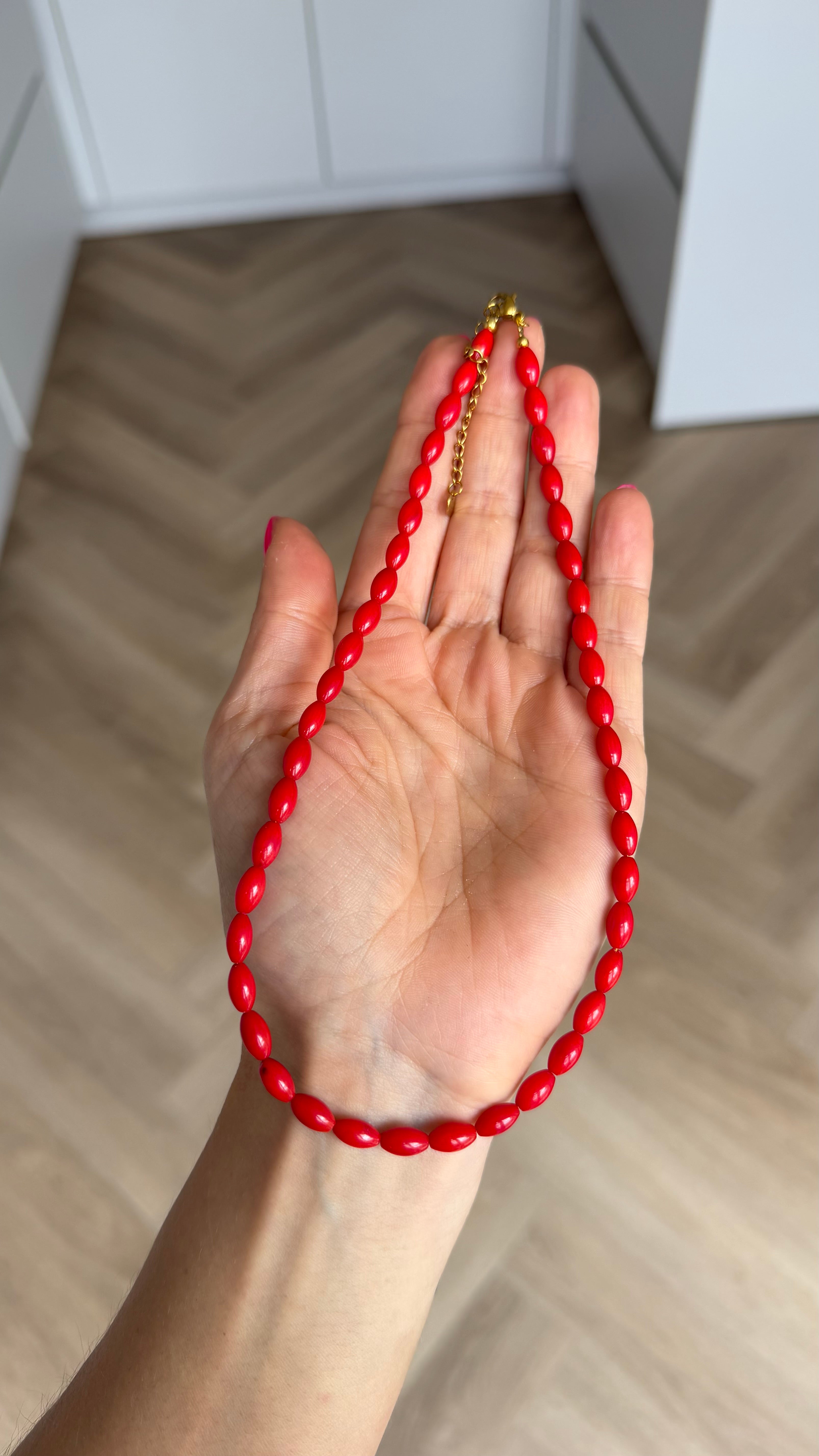 Timeless necklace - Lipstick Red