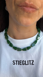 Green chalcedonia necklace