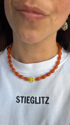 Smiley necklace Orange happiness