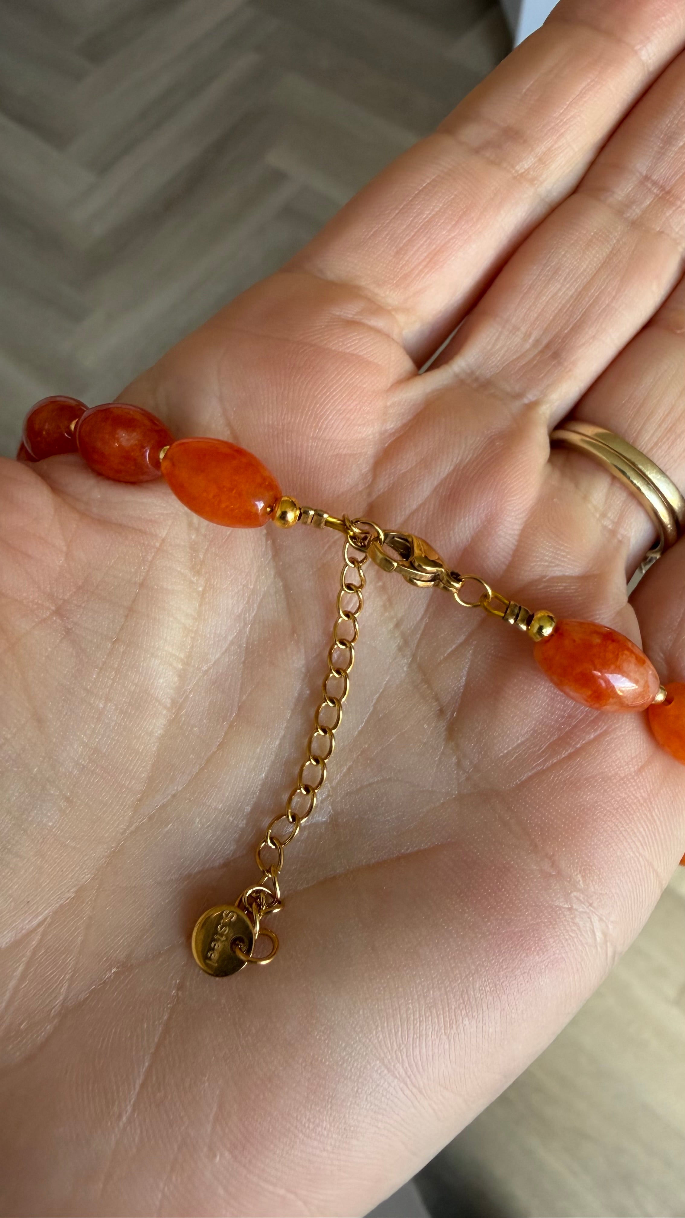 Smiley necklace Orange happiness