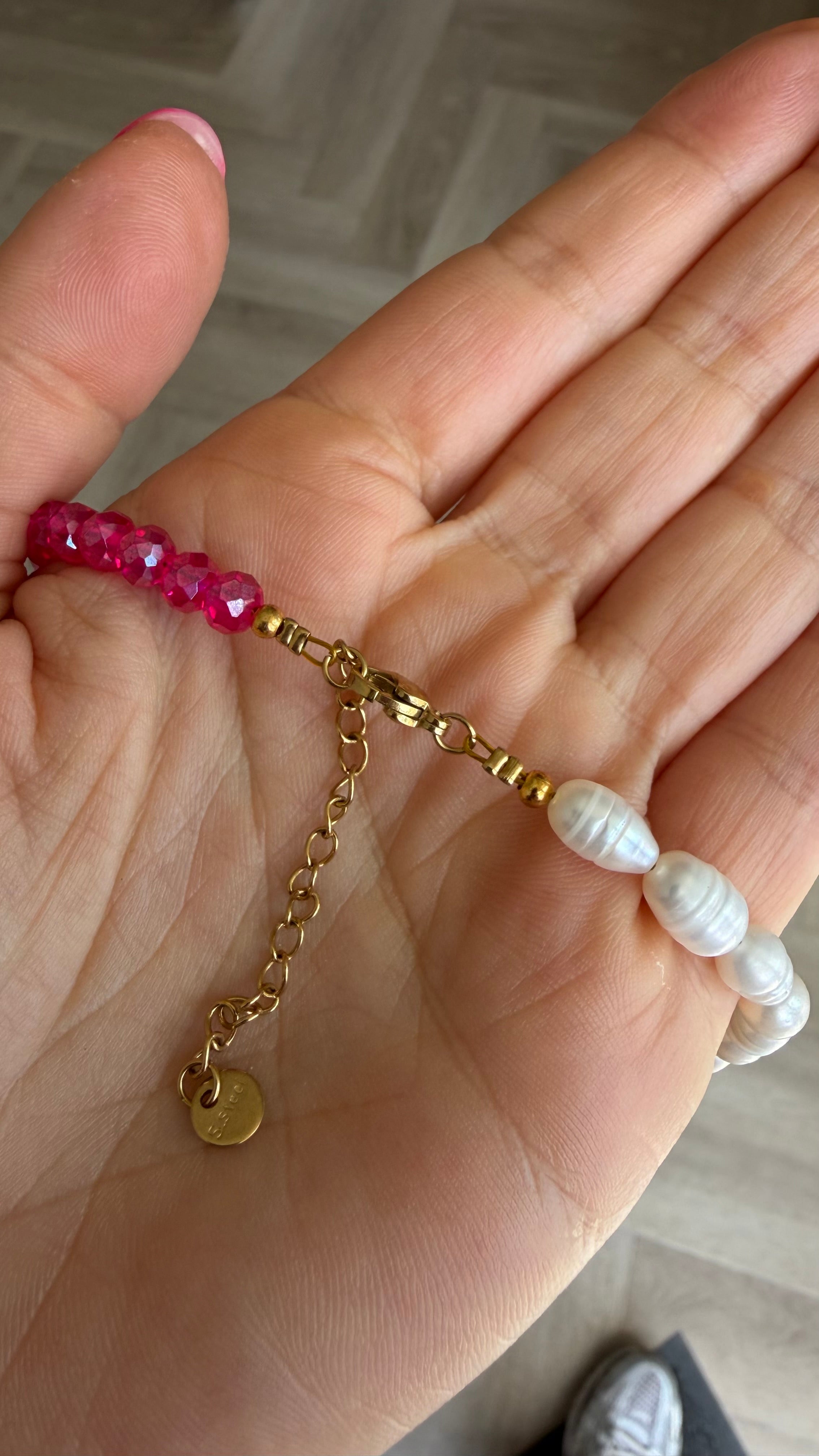 Fish Necklace - Facet & pearls