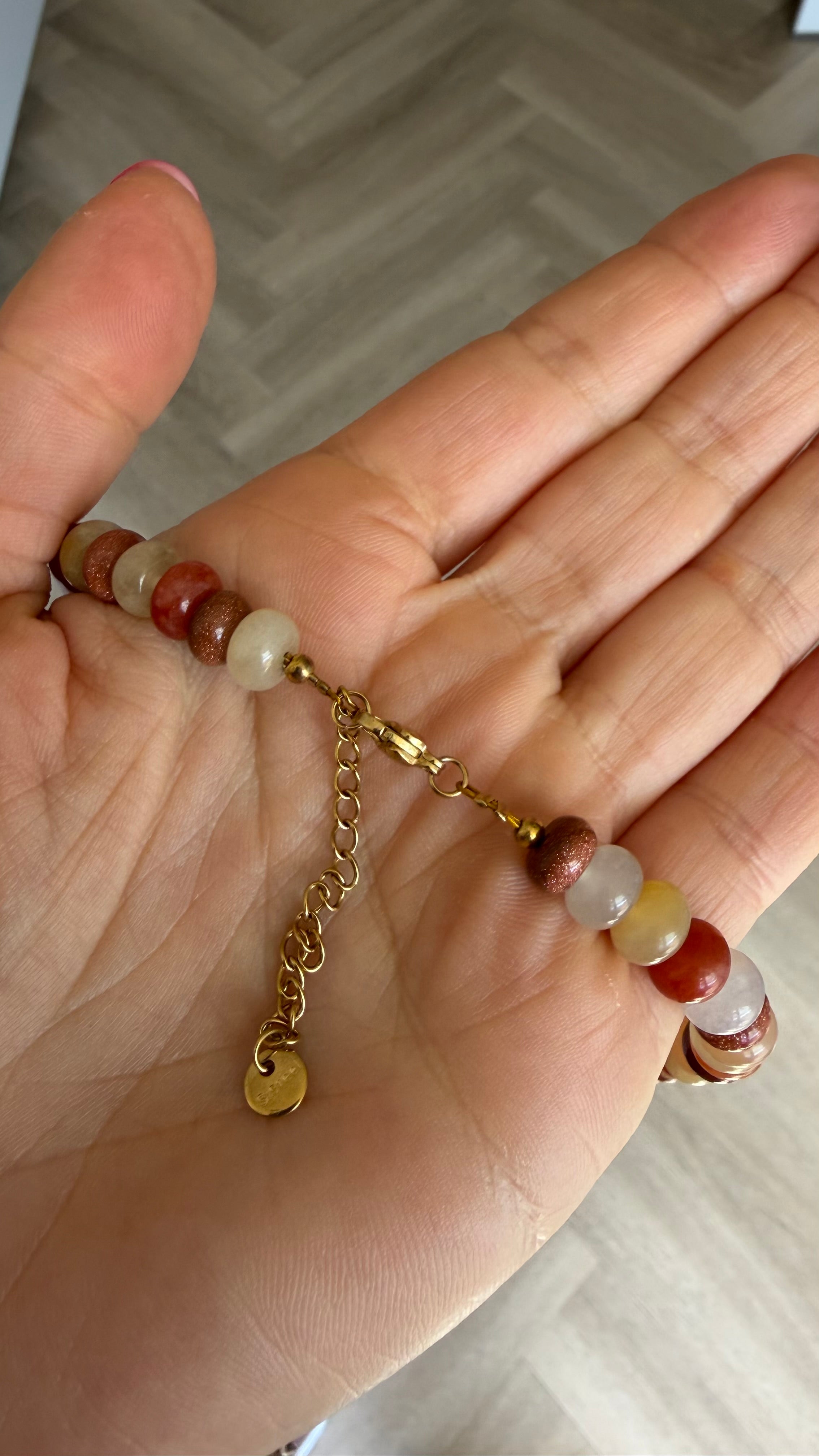 Mixed gem necklace - Soft colors