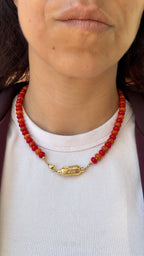 Wishbox necklace Orange & Red