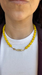 Bright Yellow Wishbox necklace