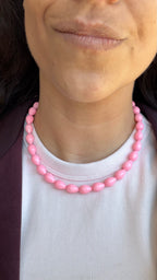 Drops necklace - Pastel pink