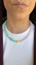 Smiley necklace - Two pastels