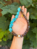 Luna Pearl Necklace - Eye of the tiger