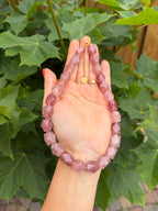Geo Necklace Strawberry Quartz
