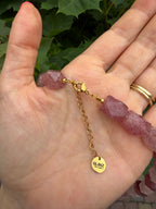 Geo Necklace Strawberry Quartz