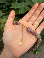 Geo Necklace Rhodonite