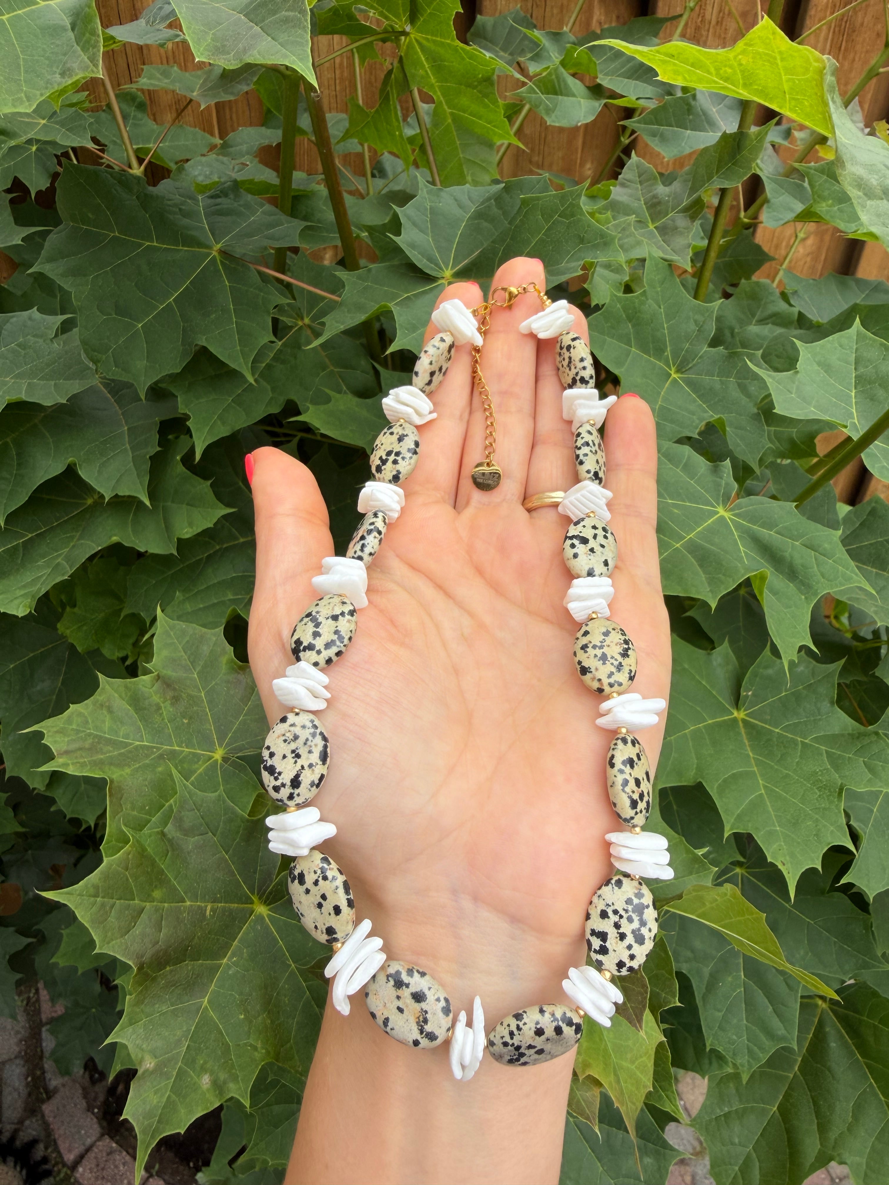 Jaspis & Shells necklace