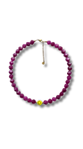 Smiley Necklace - Fuchsia Jade