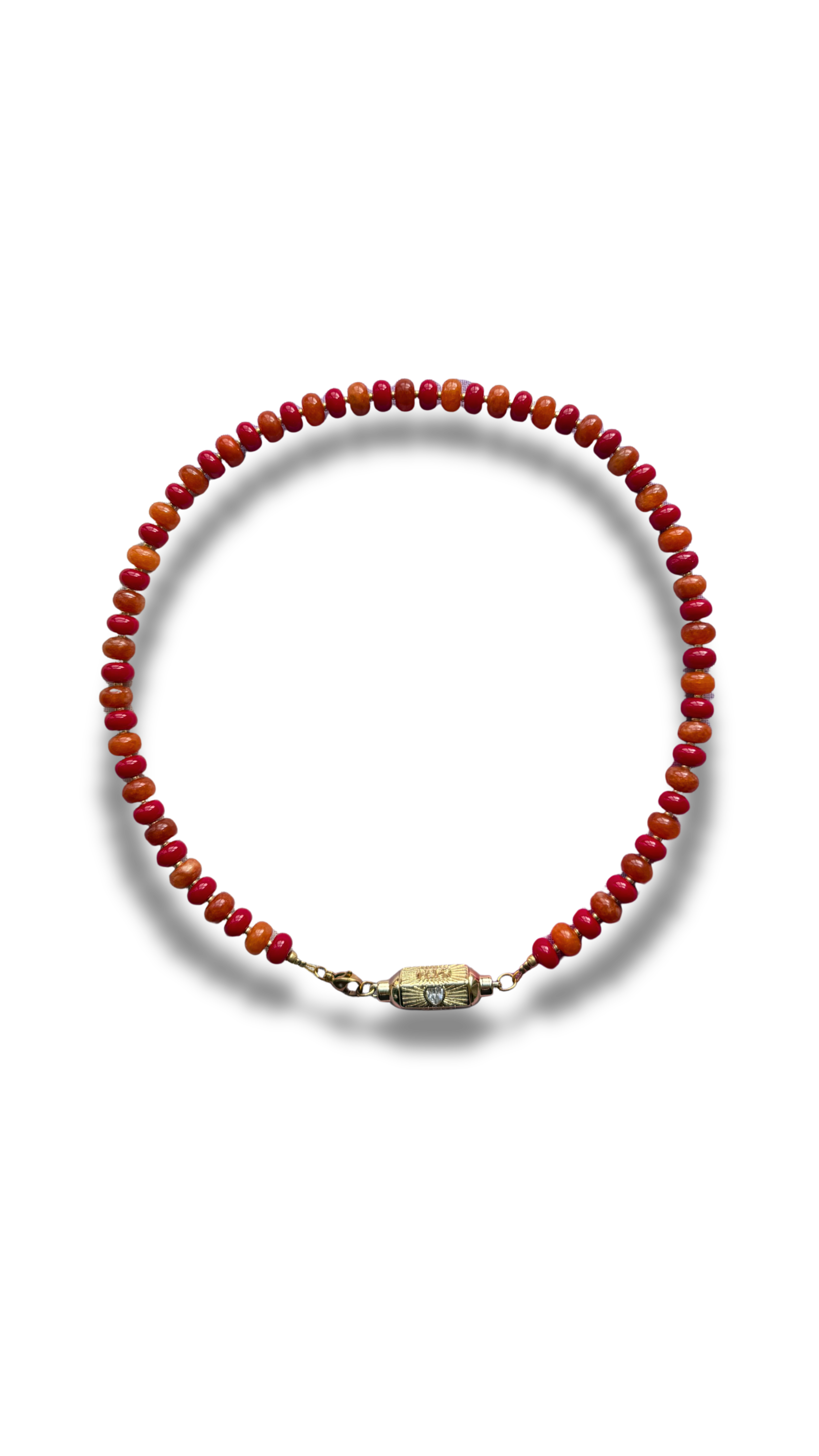 Wishbox necklace Orange & Red