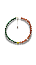 Smiley necklace - Jade & chalcedonia