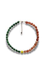 Smiley necklace - Jade & chalcedonia