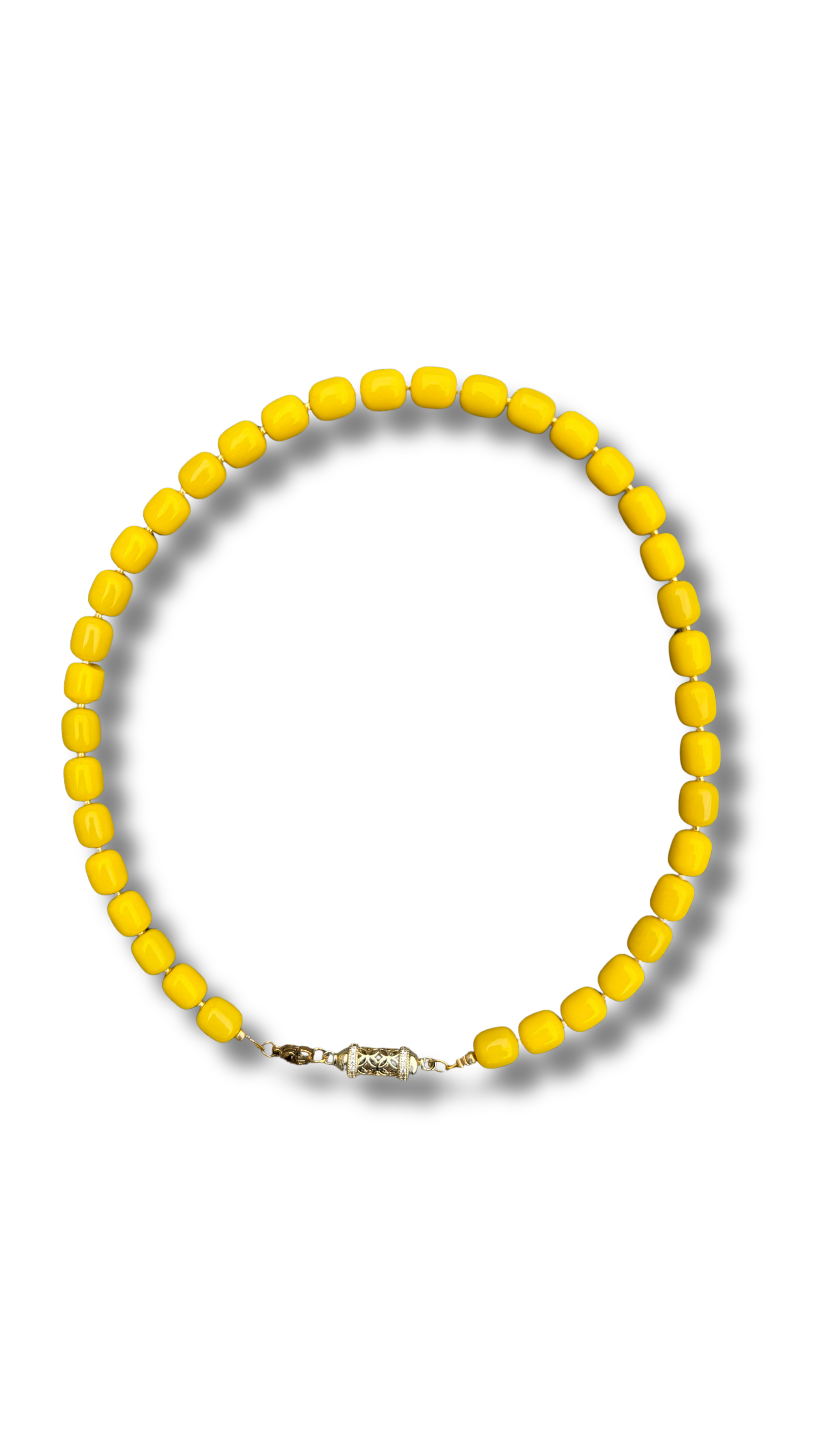 Bright Yellow Wishbox necklace