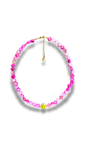 Smiley Necklace - Pink shells