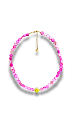 Smiley Necklace - Pink shells