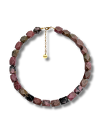 Geo Necklace Rhodonite
