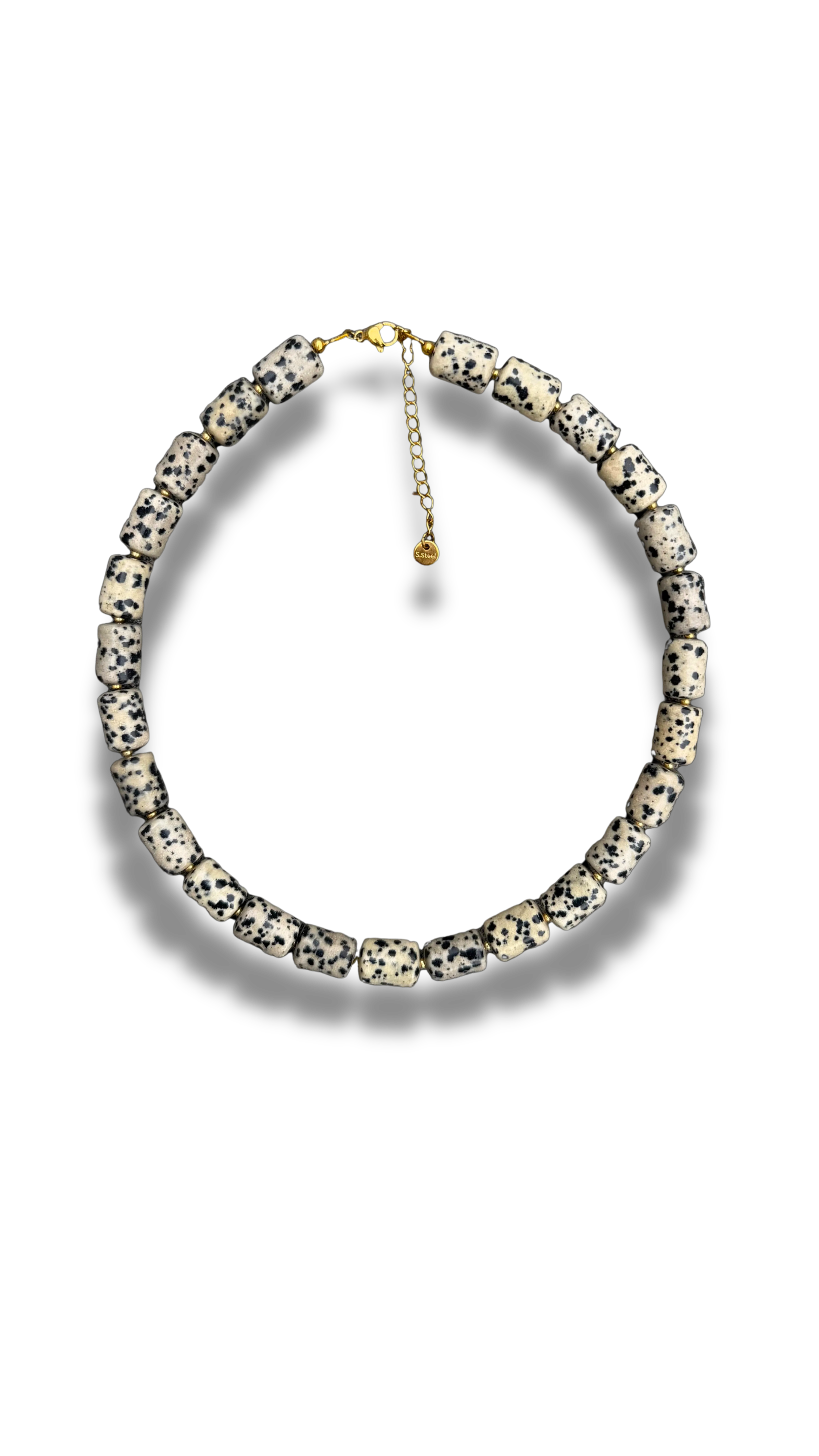 Statement Necklace Jaspis Tubes