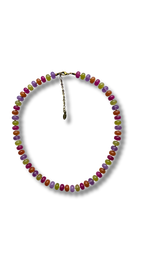 Mixed gem necklace - Happy vibes