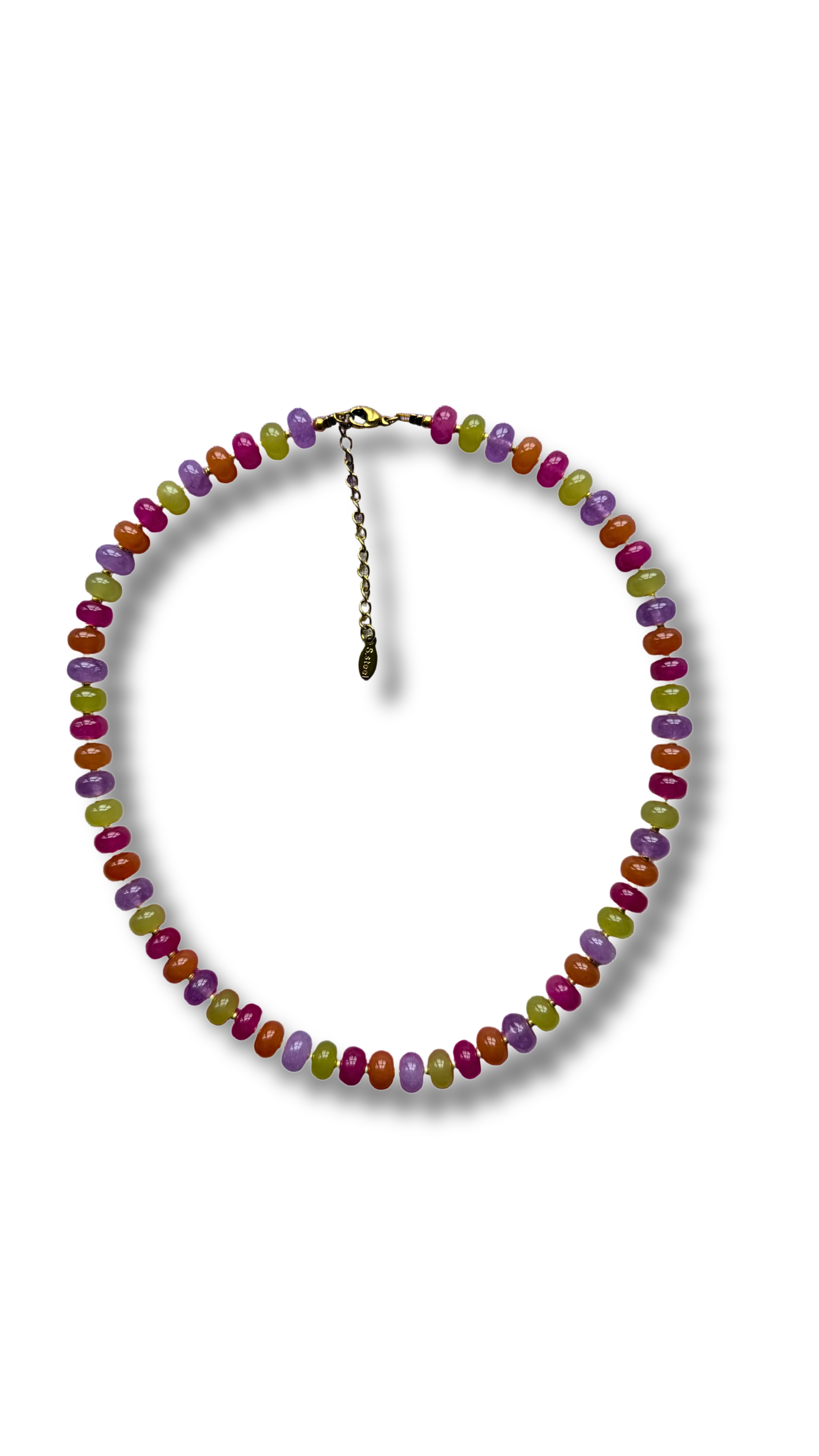 Mixed gem necklace - Happy vibes