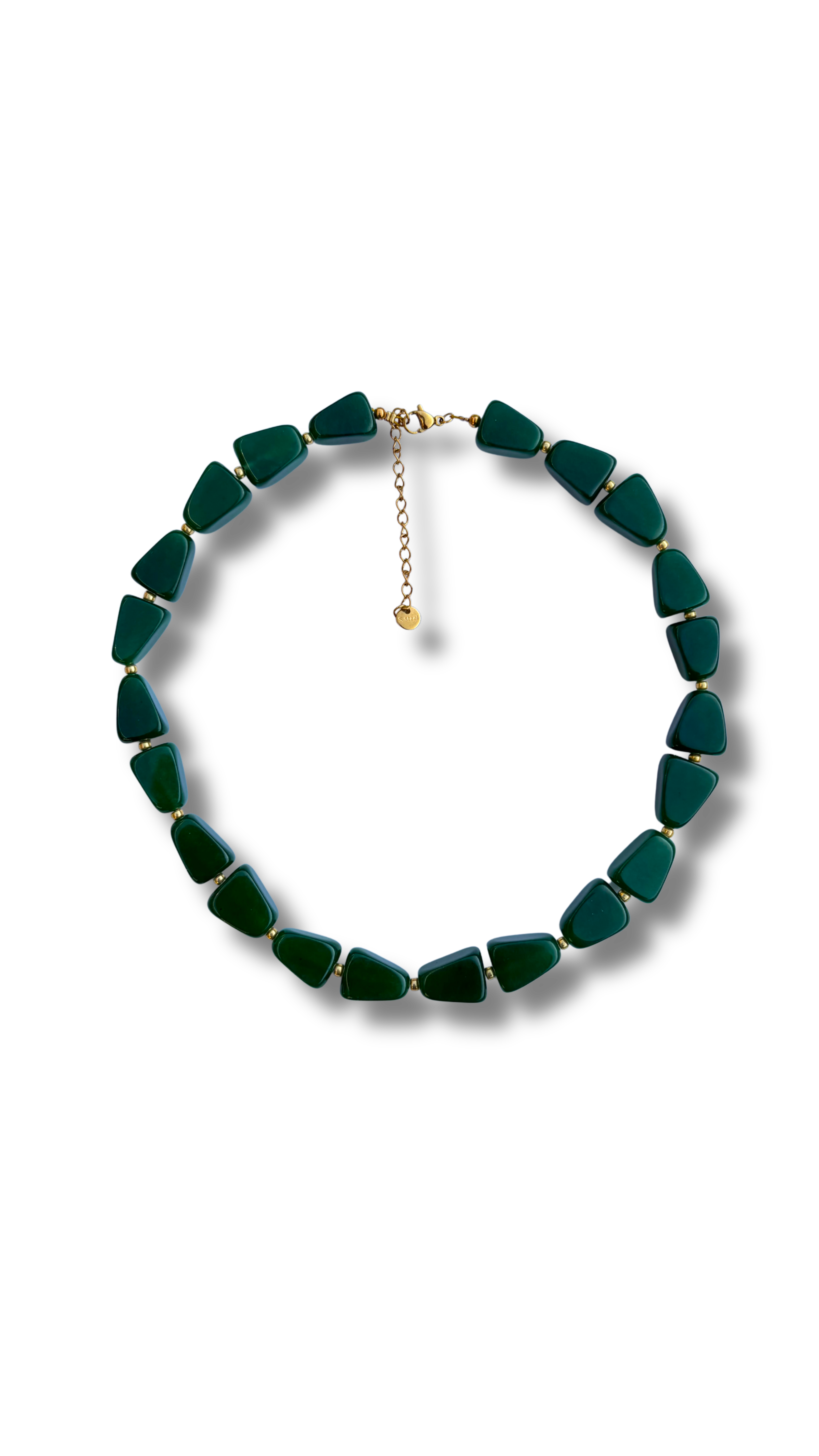 Green chalcedonia necklace