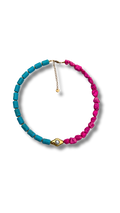 Aurora necklace - Pink vs turquoise