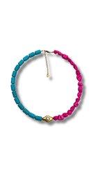 Aurora necklace - Pink vs turquoise