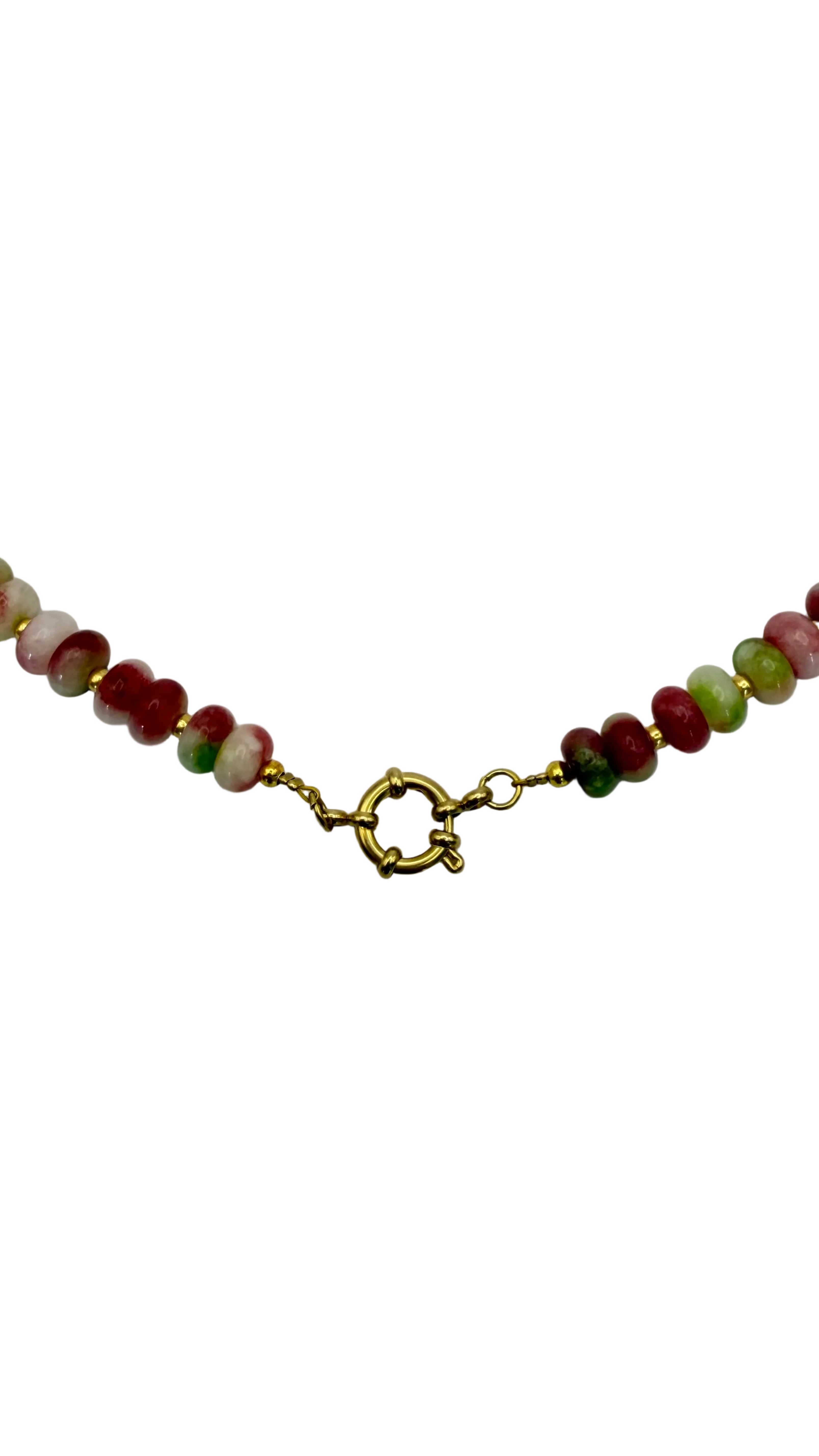 Gem mix necklace - Watermelon Lock it
