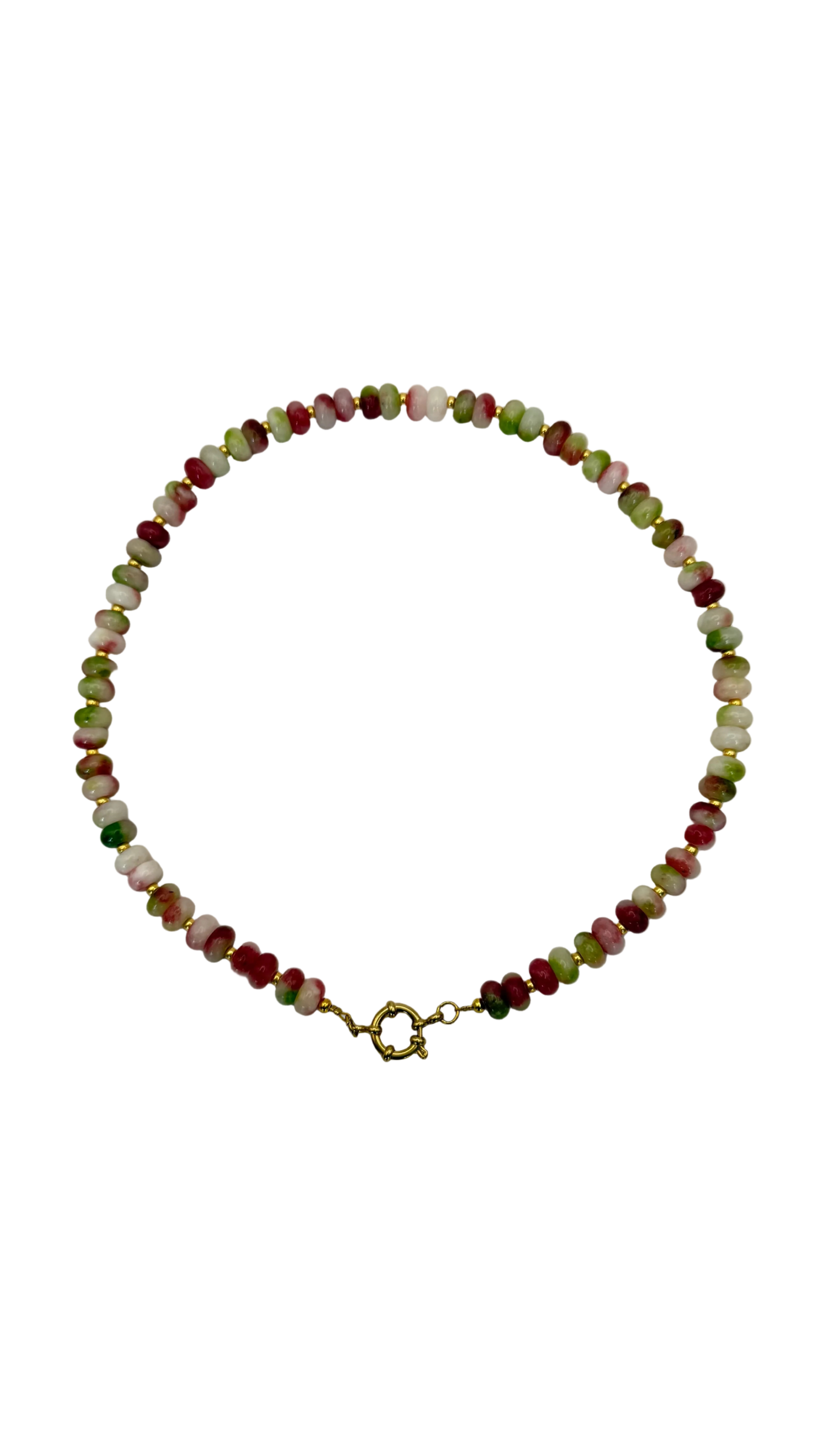 Gem mix necklace - Watermelon Lock it