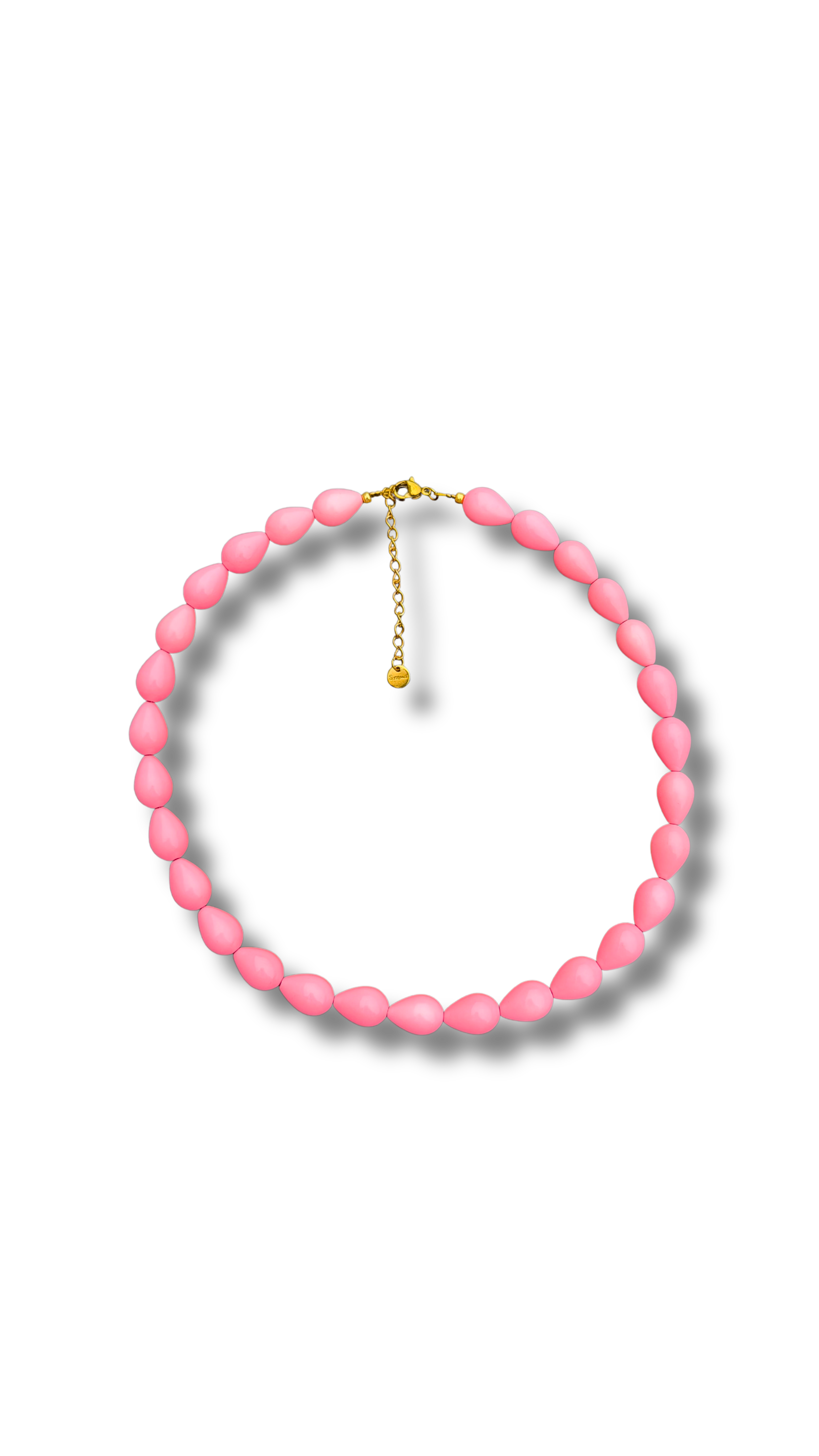 Drops necklace - Pastel pink