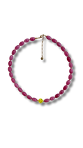 Smiley necklace pink happiness