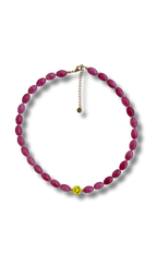 Smiley necklace pink happiness