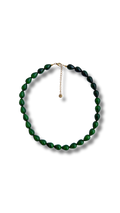 Dark green drops necklace