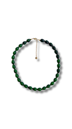 Dark green drops necklace
