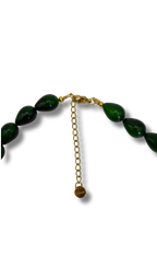 Dark green drops necklace