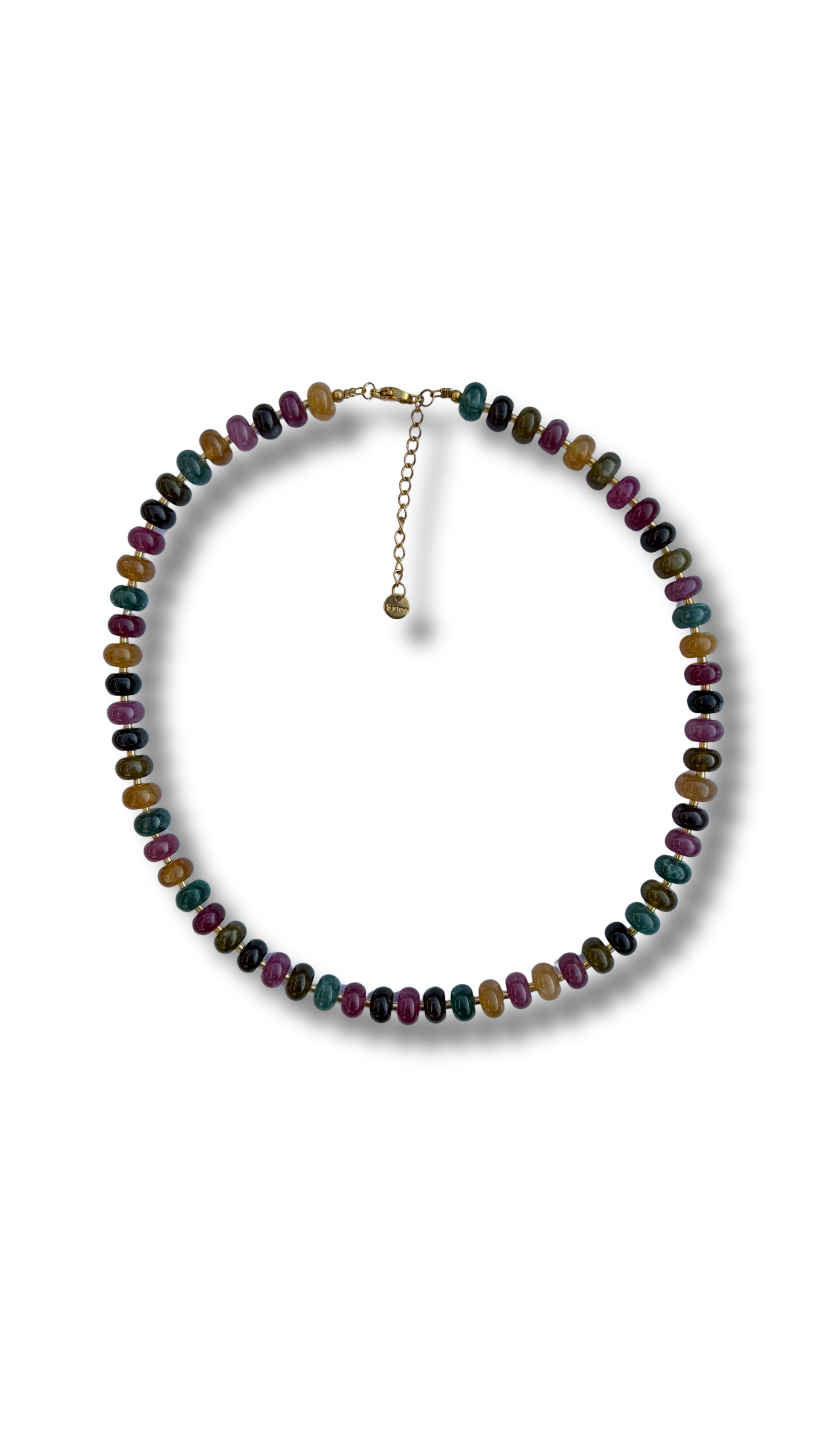 Mixed Gem necklace - Tourmaline mix