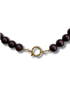 Brown jade lock it necklace