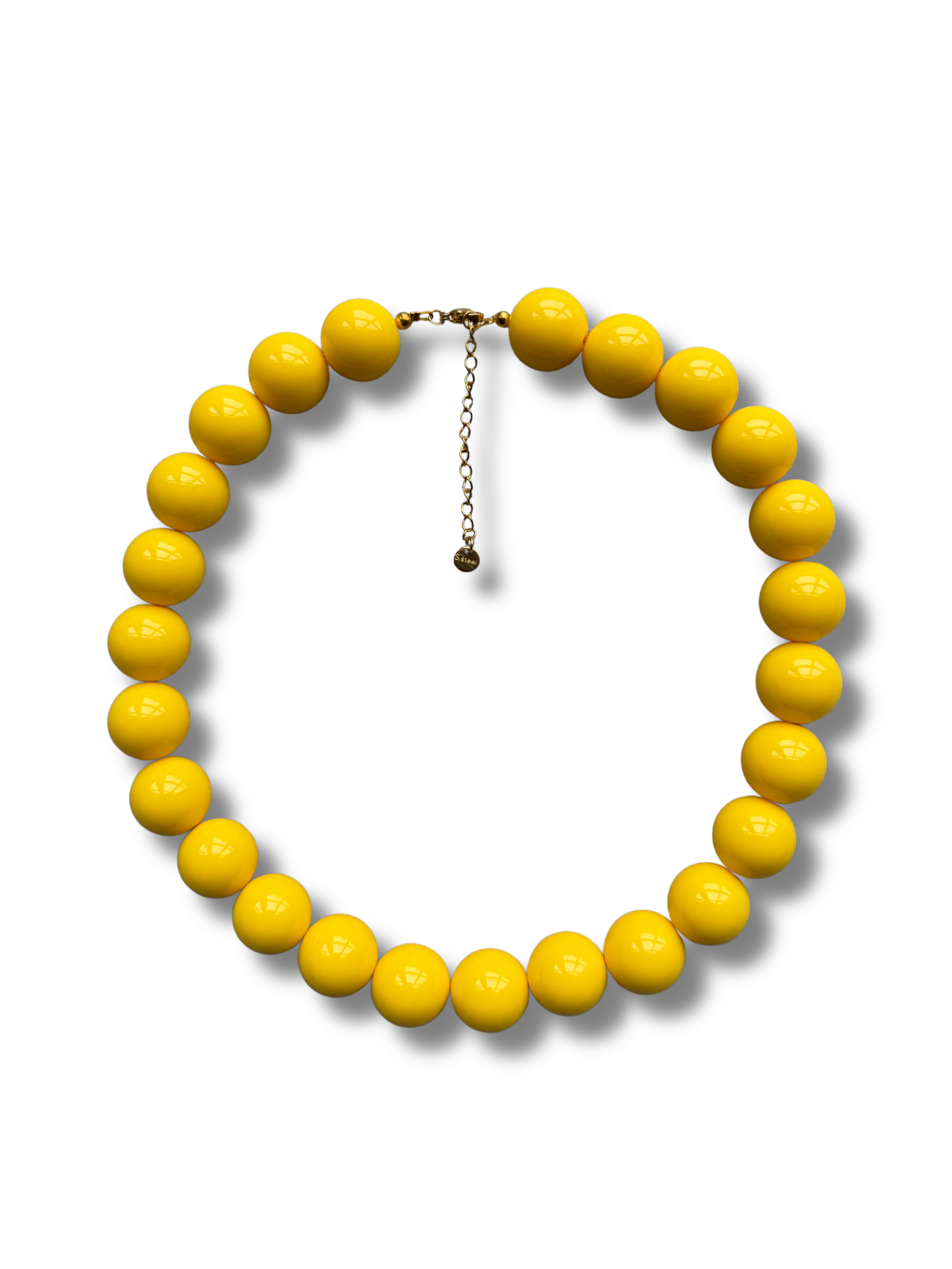 Chunky balls necklace - Yellow pop