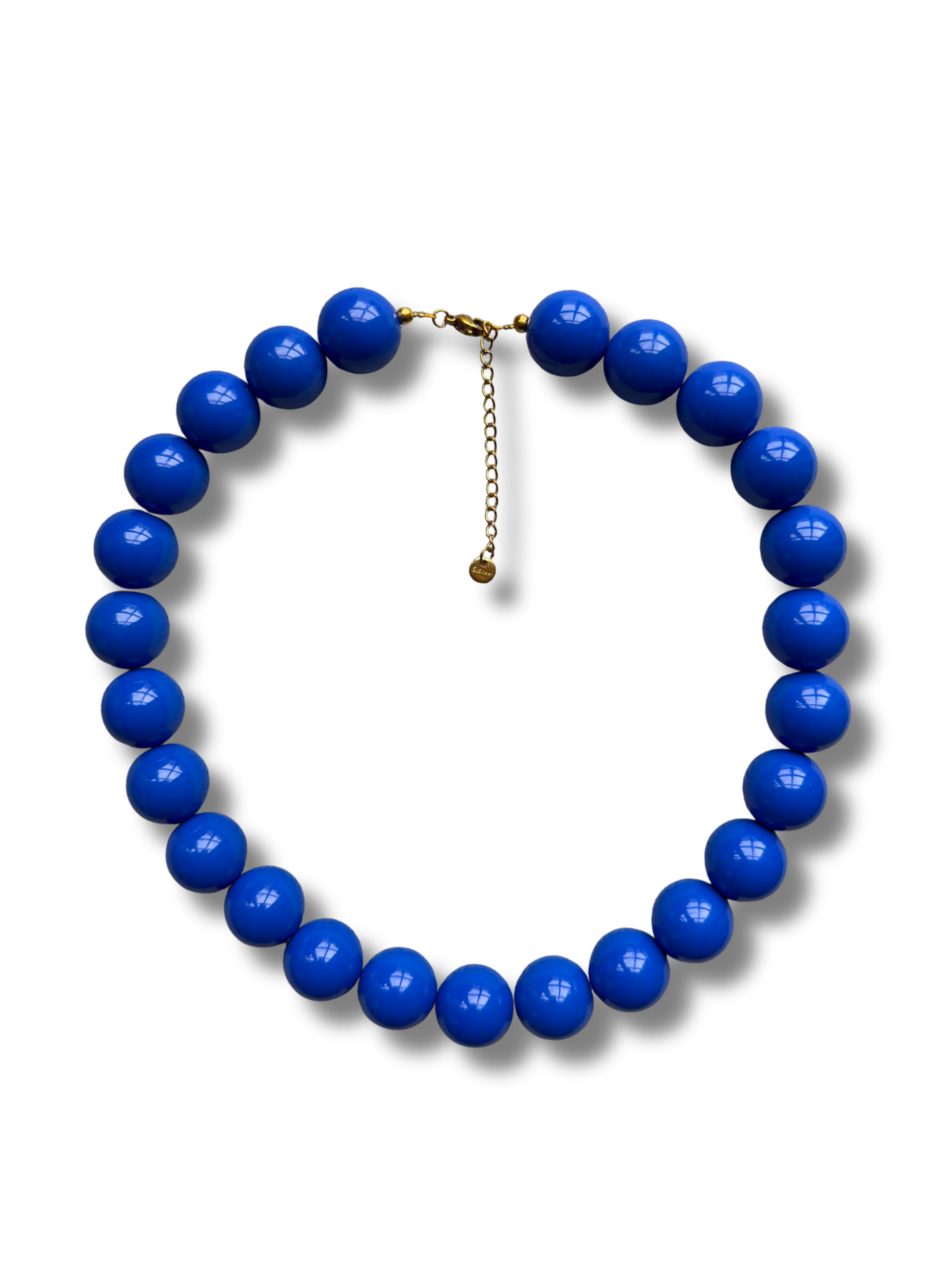 Chunky balls necklace - Cobalt