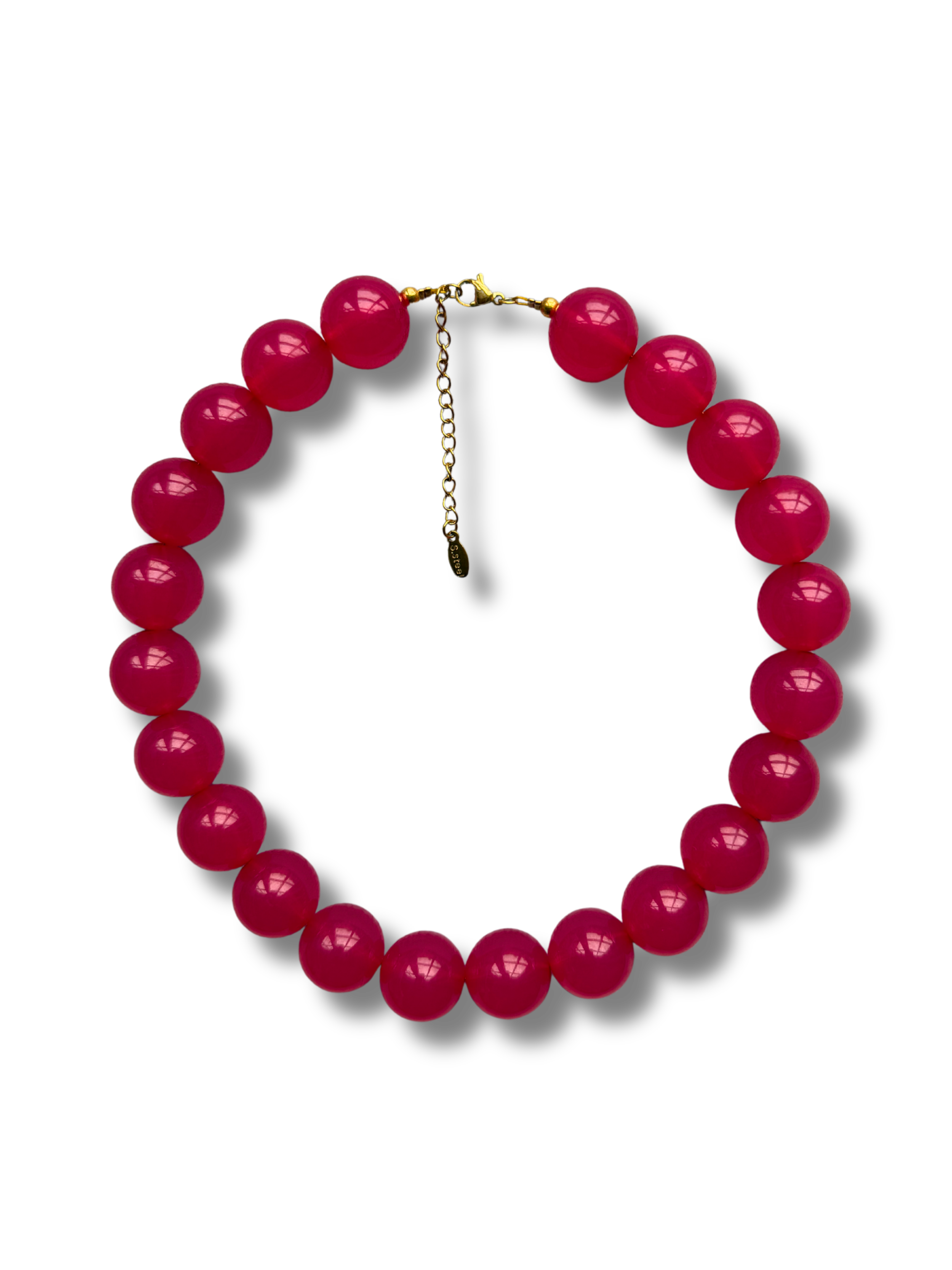 Chunky balls necklace - Cherry