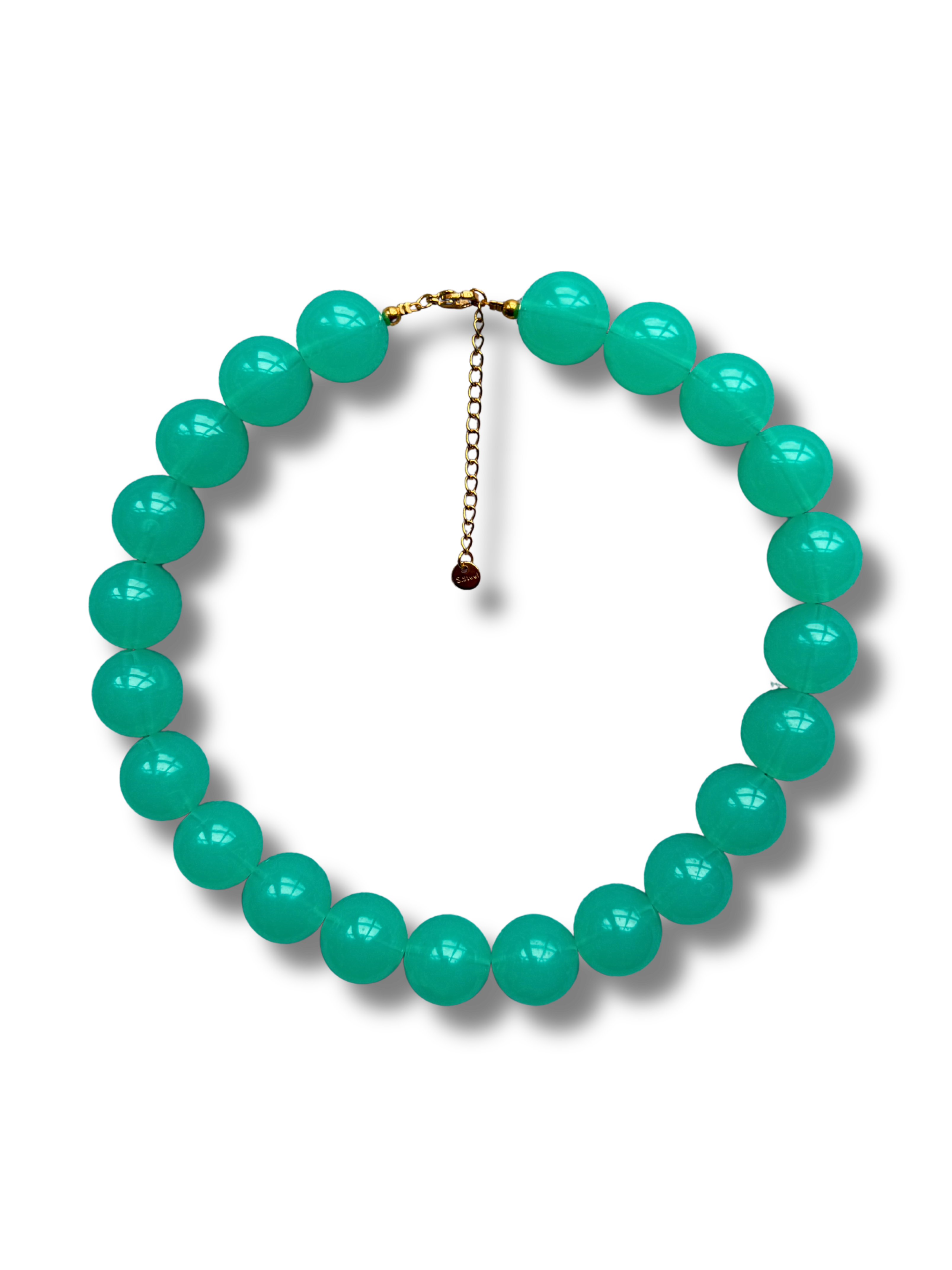 Chunky balls necklace - Island aqua