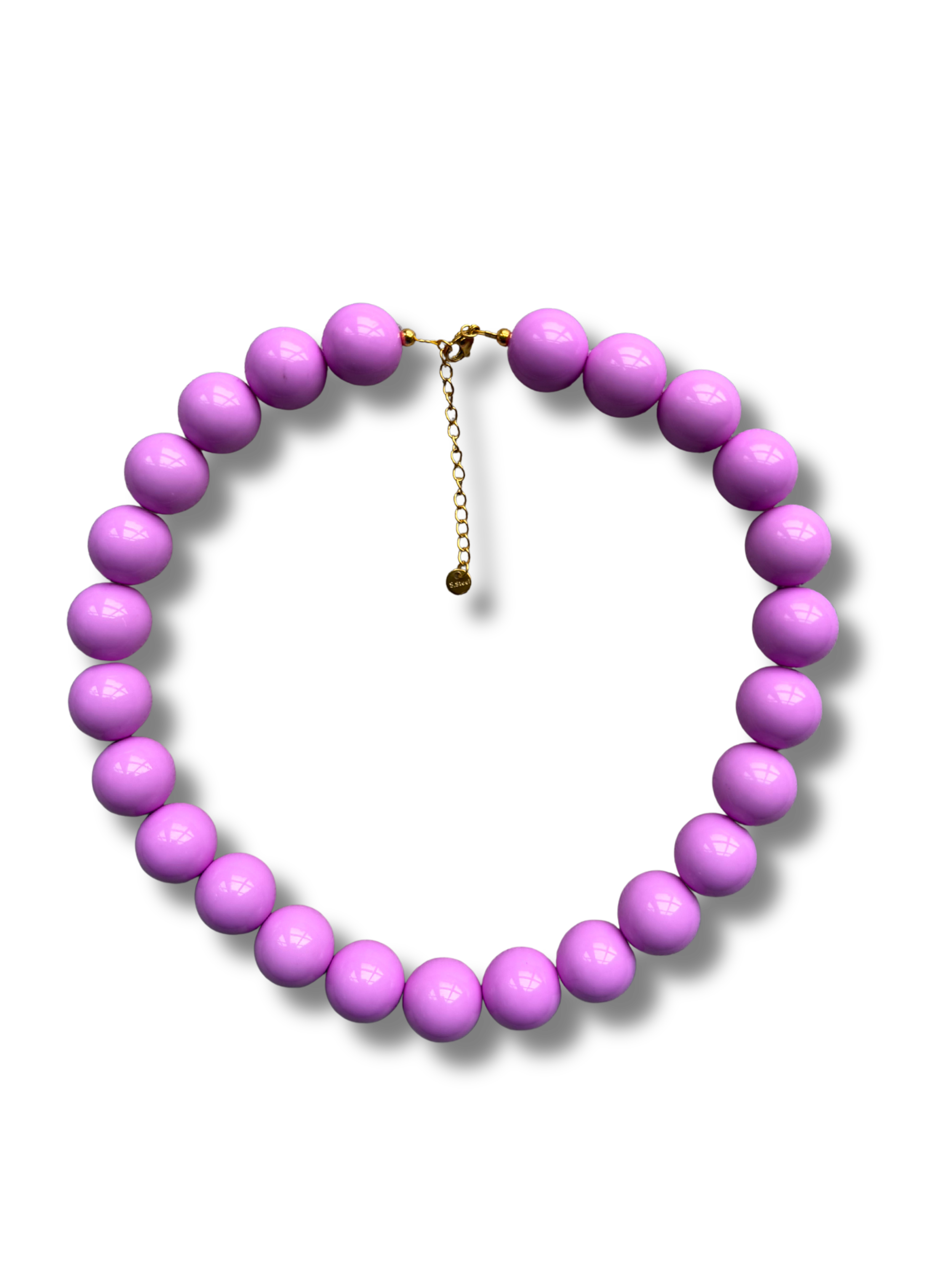 Chunky balls necklace - Lavender